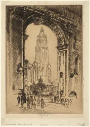 Das Woolworth Building durch den Bogen