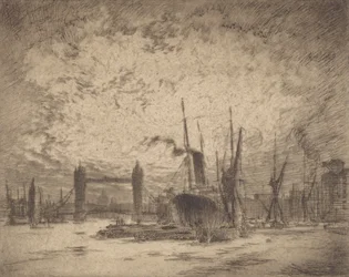 Tower Bridge, Abend, 1905