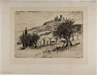 Türme von San Gimignano, außerhalb der Mauern
