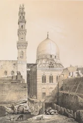 80. Moschee und Grabmal von el Ghoury, in Kairo, 1843