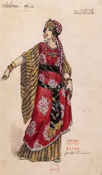 Herodias für Salome, von Richard Strauss, aufgeführt in der Oper Garnier in Paris, 3. Mai