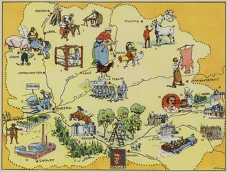 Maine-Anjou-Touraine (Farblithografie)