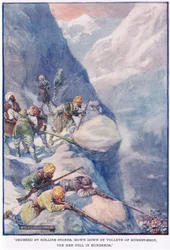 Zerquetscht von rollenden Steinen, niedergemäht von Musketenschüssen, fielen die Männer zu Hunderten