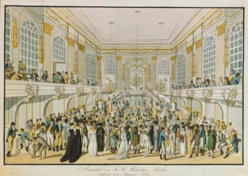 Ansicht des K. u. K. Redoutensaales während eines Maskenballes