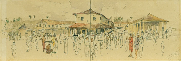Fischmarkt in Point de Galle auf Ceylon (Sri Lanka)