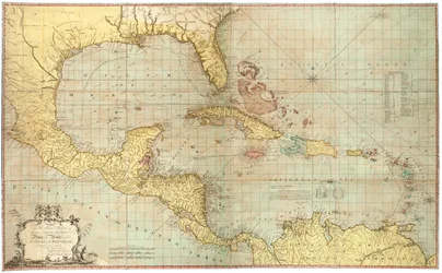 Karte der Westindischen Inseln