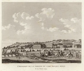 Der Marquis de Lafayette flieht aus dem Lager bei Sedan