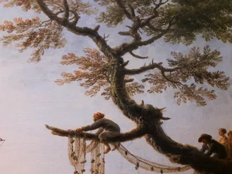 Ansicht eines Hafens am Morgen (Detail)
