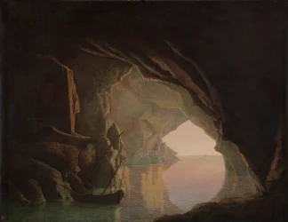 Eine Grotte im Golf von Salerno, Sonnenuntergang