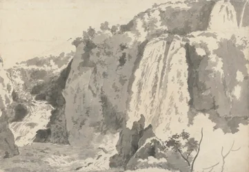Felsige Landschaft mit Wasserfällen