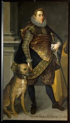 Erzherzog Maximilian Ernst mit einem Setter