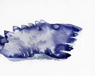 Tiefblaue Abstraktion