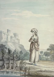 Landschaft mit Figur