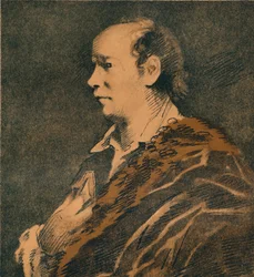 Skizze von Oliver Goldsmith, von Sir Joshua Reynolds, 1769-70, 1906