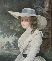 Die Rechte Ehrenwerte Gräfin Spencer (gest. 1831), graviert von Francesco Bartolozzi, veröffentlicht von E.M. Diemar, 1787 (Punktstich)