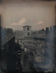 Blick die Brattle Street hinunter vom Southworth & Hawes Studio in der 5 12 Tremont Row, Boston, 1855. Schöpfer: Josiah Johnson Hawes, Albert Sands Southworth
