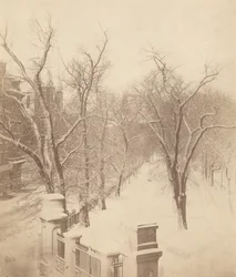 Boston Common Schneeszene, 1850er Jahre (Foto)