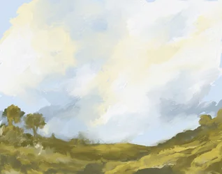 Rollende Felder Wolkenlandschaft