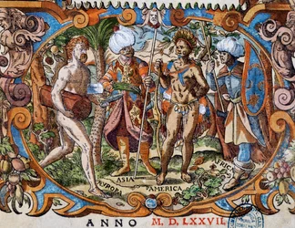 Vier Kontinente (Detail)
