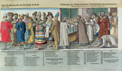 Die Große Gesandtschaft von Iwan IV. (1530-84) von Russland zum Heiligen Römischen Kaiser in Regensburg im Jahr 1576 (Detail)