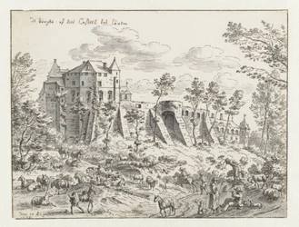 Schloss von Leuven, 1675 (Tinte auf Papier)