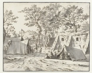 Ansicht eines Lagers der Armee von Wilhelm III. bei Leuven