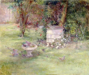 Vogelbad im Hof