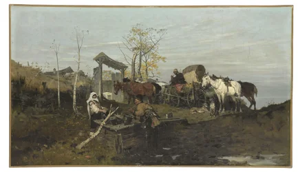 Gespräch am Brunnen, 1877