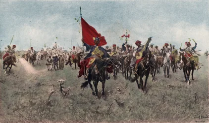 Kurdische Kavallerie auf dem Marsch