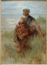 In die Ferne blickend