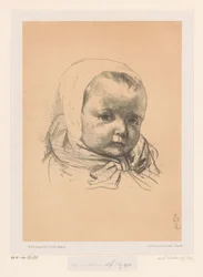Porträt eines Babys mit Mütze
