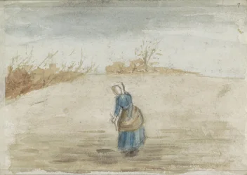 Frau auf einem Feld