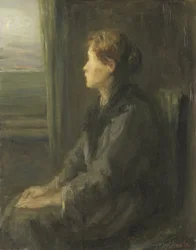 Frau am Fenster