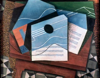 Gitarre auf einem Tisch, 1915