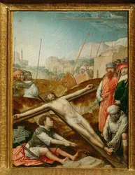 Christus ans Kreuz genagelt