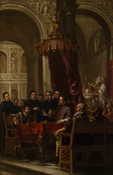 Die Bekehrung und Taufe des Hl. Augustinus durch den Hl. Ambrosius