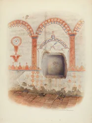 Wandmalerei und Taufnische