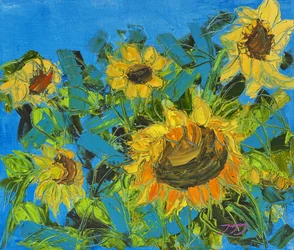 Goldene Sommersonnenblumen