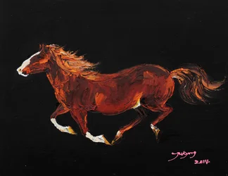 Kraftvoller Pferdegalopp