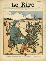 Illustration von Abel Faivre (1867-1945) für das Titelblatt von Le Rire, 25/12/09 - Perplexität - Landschaft, Freizeit, Jagd