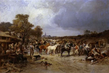 Der Pferdemarkt in Honnebont, 1871