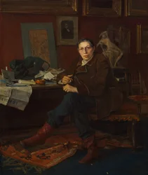 Albert Wolff in seinem Arbeitszimmer