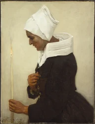 Bretonische Bäuerin mit Kerze, ca. 1869