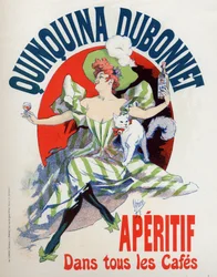 Lebensmittel und Getränke. Quinquina Dubonnet Aperitif. Plakat von Jules Cheret, Frankreich