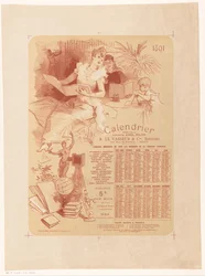 Kalender der Buchhandlung Abel Pilon und Verlag A. Le Vasseur & Cie für das Jahr 1891