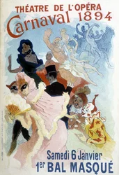 Plakat von Cherret für den Karneval von 1894 im Théâtre de l