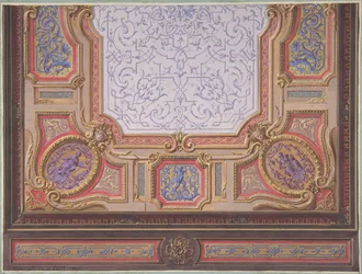Entwurf für die Decke des Grand Salons, Hôtel Hope, 1867