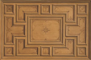 Entwurf für eine dekorierte Decke, 1840-97. Schöpfer: Jules-Edmond-Charles Lachaise, Eugène-Pierre Gourdet