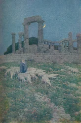 Der Tempel von Poseidon und Athene oder Ägina, 1913