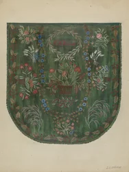 Bestickte Decke, ca. 1936